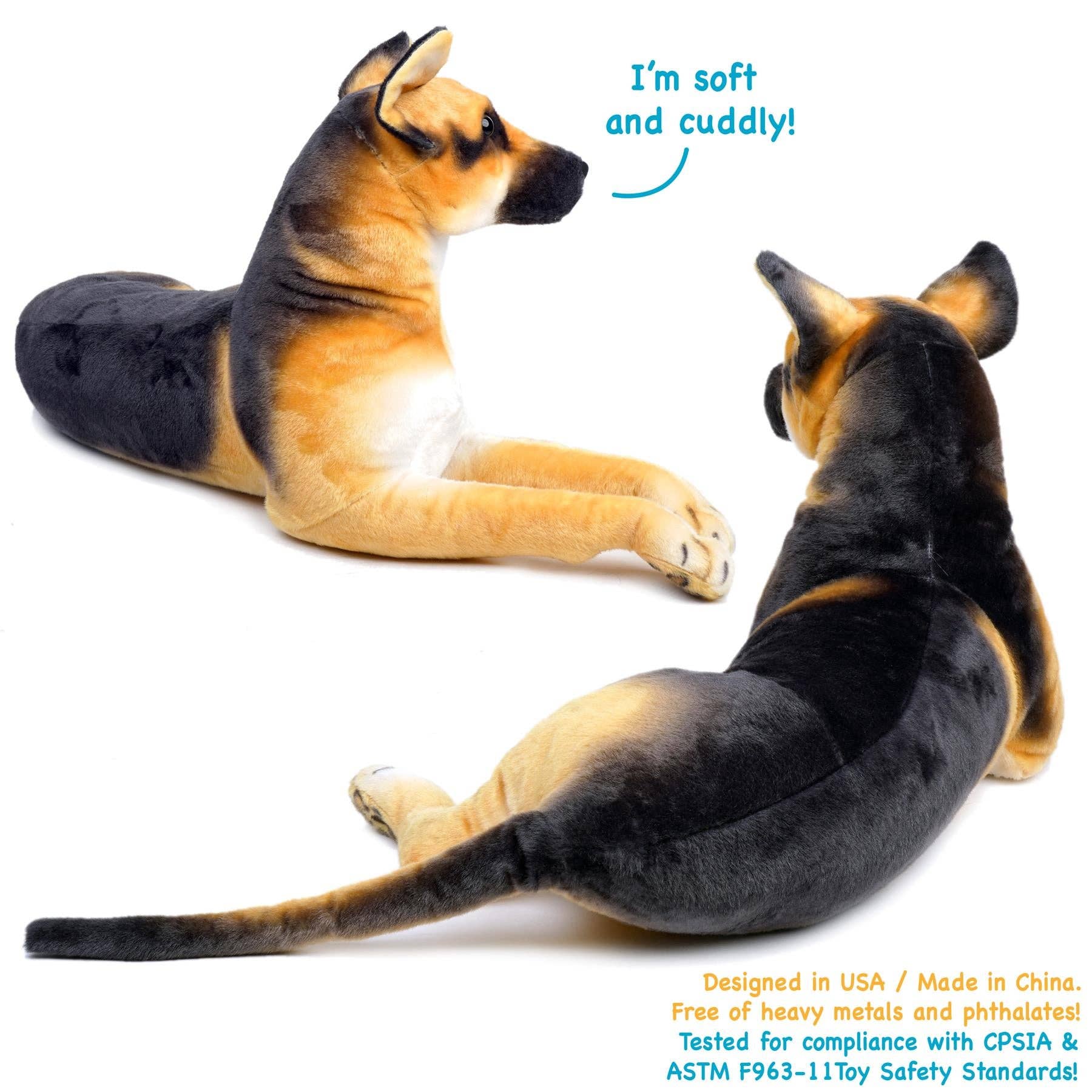 VIAHART Toy Co. - Wholesale Stuffed/Plush Toy - Kids & Baby - Hilde The German Shepherd | 34 Inch Stuffed Animal Plush4