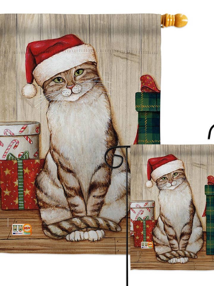 Bandiera decorativa natalizia per gatti Wintertime Winter Wonderland per la vendita all'ingrosso da parte di Two Group Flag Co