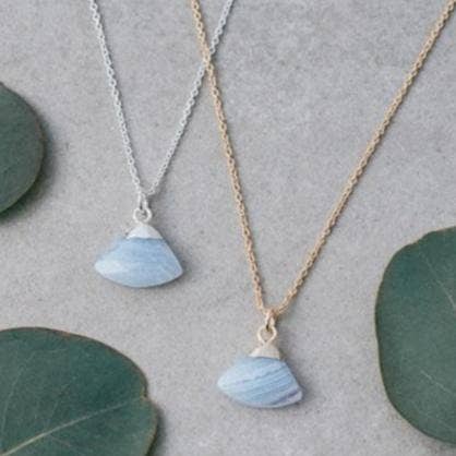 haze necklace-blue lace agate for wholesale by Wild Abandon Jewelry