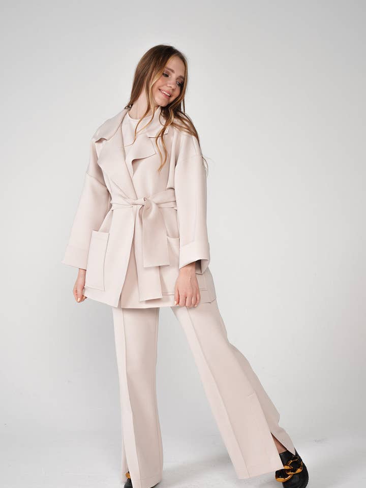 Laser Cut Scuba Jacket & Pant Set for wholesale by Store WF