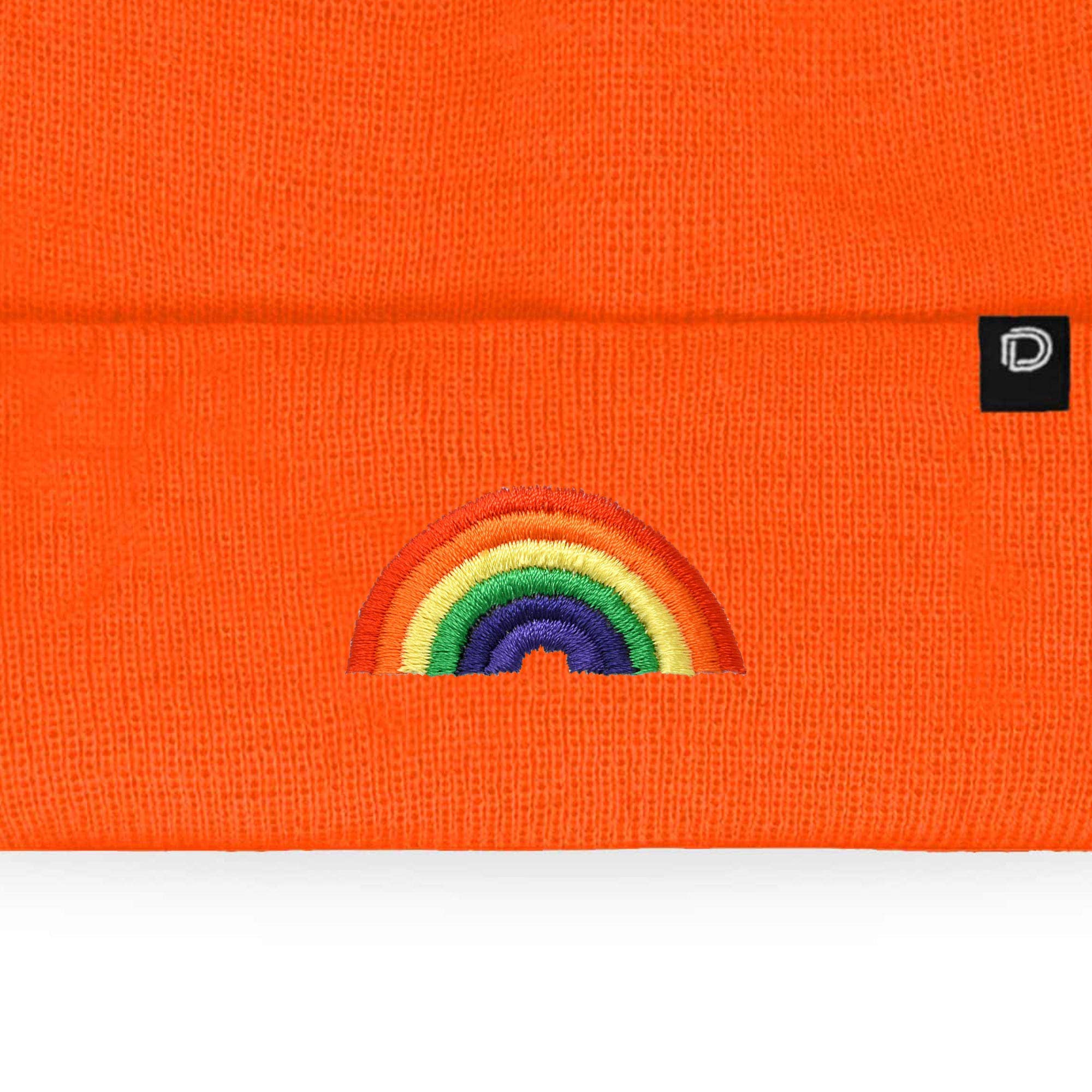 Dalix - Wholesale Beanie - Women's - Dalix Embroidered Rainbow Beanie Cap Cuffed Knit Hat Women44
