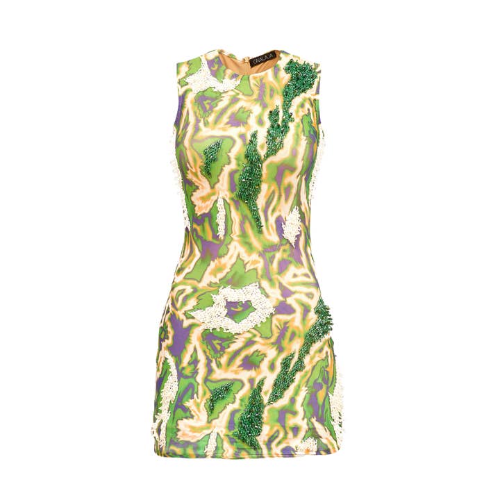 ZUSI MINI SANS MANCHES (GREEN FUZZ) pour la vente par Onalaja