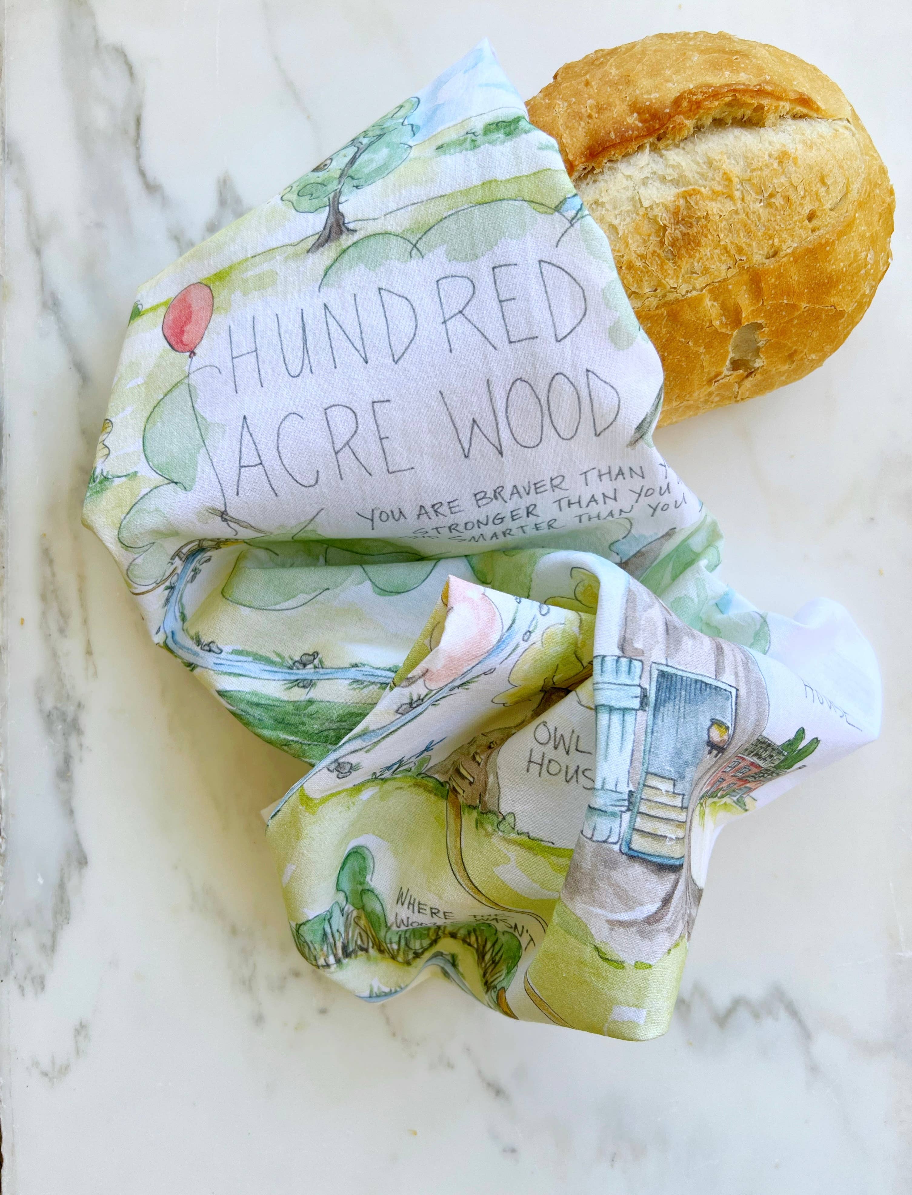 Elizabeth Wade Studio - Wholesale Tea Towel - Pooh's Hundred Acre Wood Tea Towel3