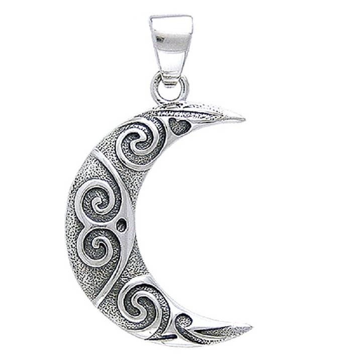 Celtic Spiral Halvmåne Sterling sølv vedhæng for engroshandel hos Silver Insanity