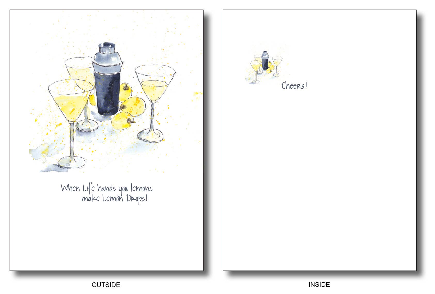 WORDS & WATERCOLORS BY PEG CONLEY - Wholesale Everyday Greeting Card - Lemon Drops1