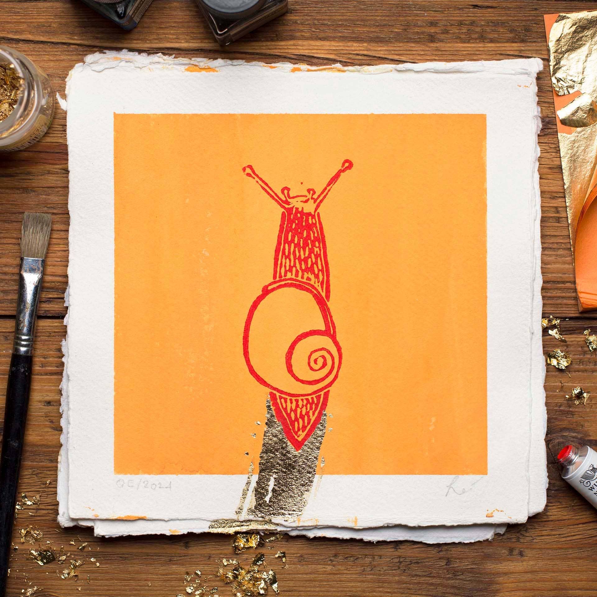 Holy Kaw Wall Art - Vendita all'ingrosso Stampa artistica - Trittico. Stampa artistica da parete, linoleografia Lumaca1