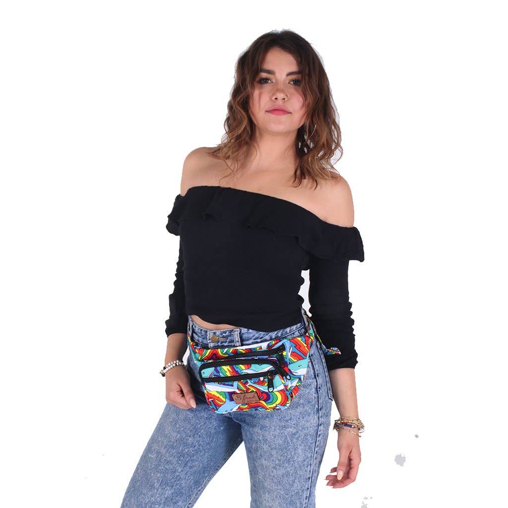 B Fresh Gear - Vendita all'ingrosso Marsupio - Donna - Marsupio Jaws Rainbow2