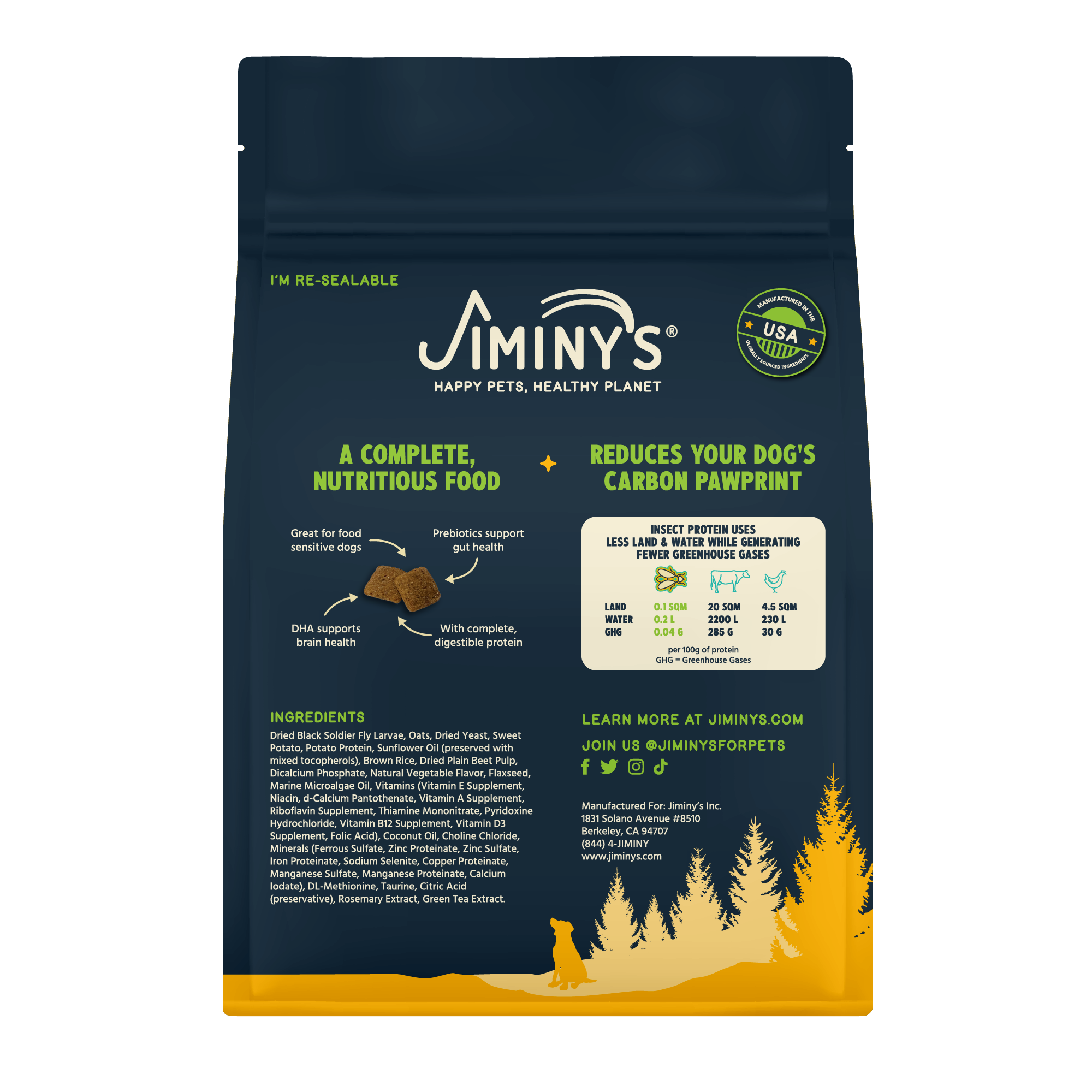 Jiminy's - Vente Nourriture – chien - Nourriture pour chiens Jiminy's Good Grub 3,5 lb - 6 unités1