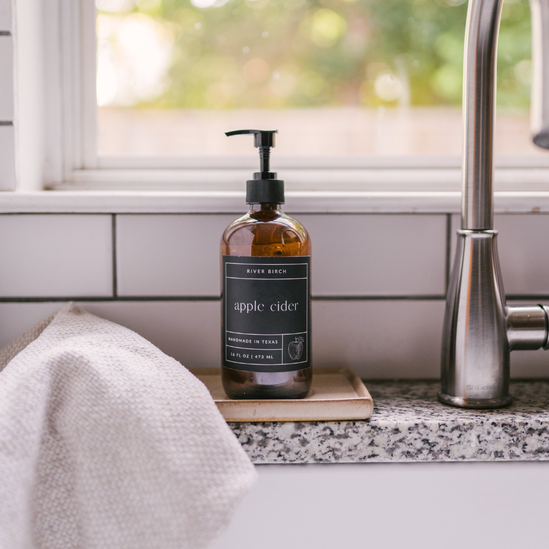 River Birch Candles - Wholesale Hand Soap/Wash - Apple Cider - 16 oz Amber Glass Soap - Handmade - Hand Wash3