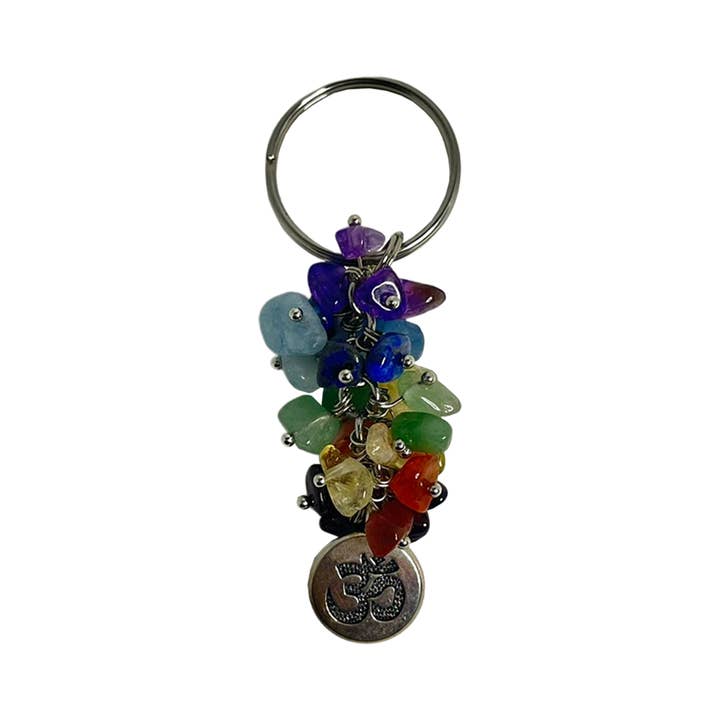 VIE - Wholesale Keychain - Unisex - Gemstone Keychain with Brass Findings, Assorted Design