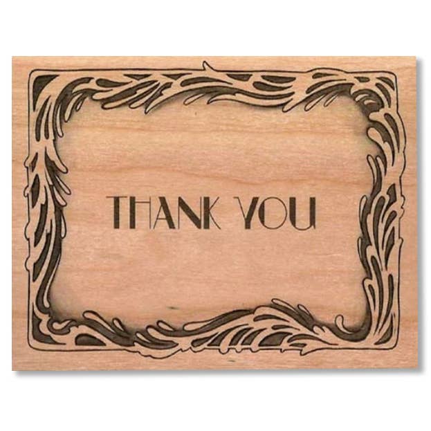 Tarjeta de Madera Plegable - Deco Gracias para venta al por mayor de Spitfire Girl