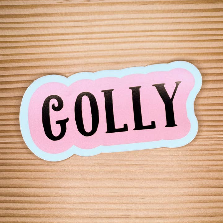 Golly PG Swear Sticker for wholesale by Feather & Fox Print Co.