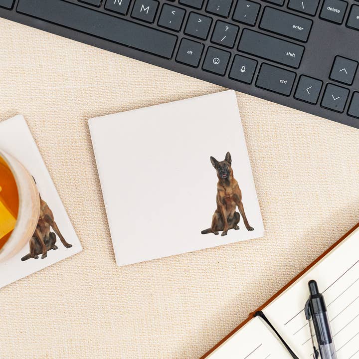 Blue Ridge Mountain Gifts - Wholesale Coasters - Belgian Malinois Ceramic Coaster – 70 Breeds Available5