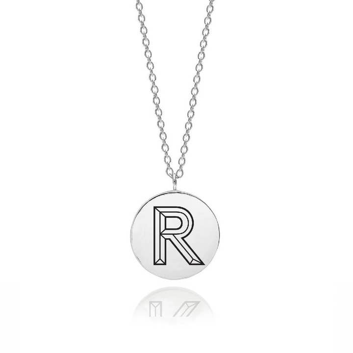 Facett Initial R Pendant - Silver for wholesale by Myia Bonner
