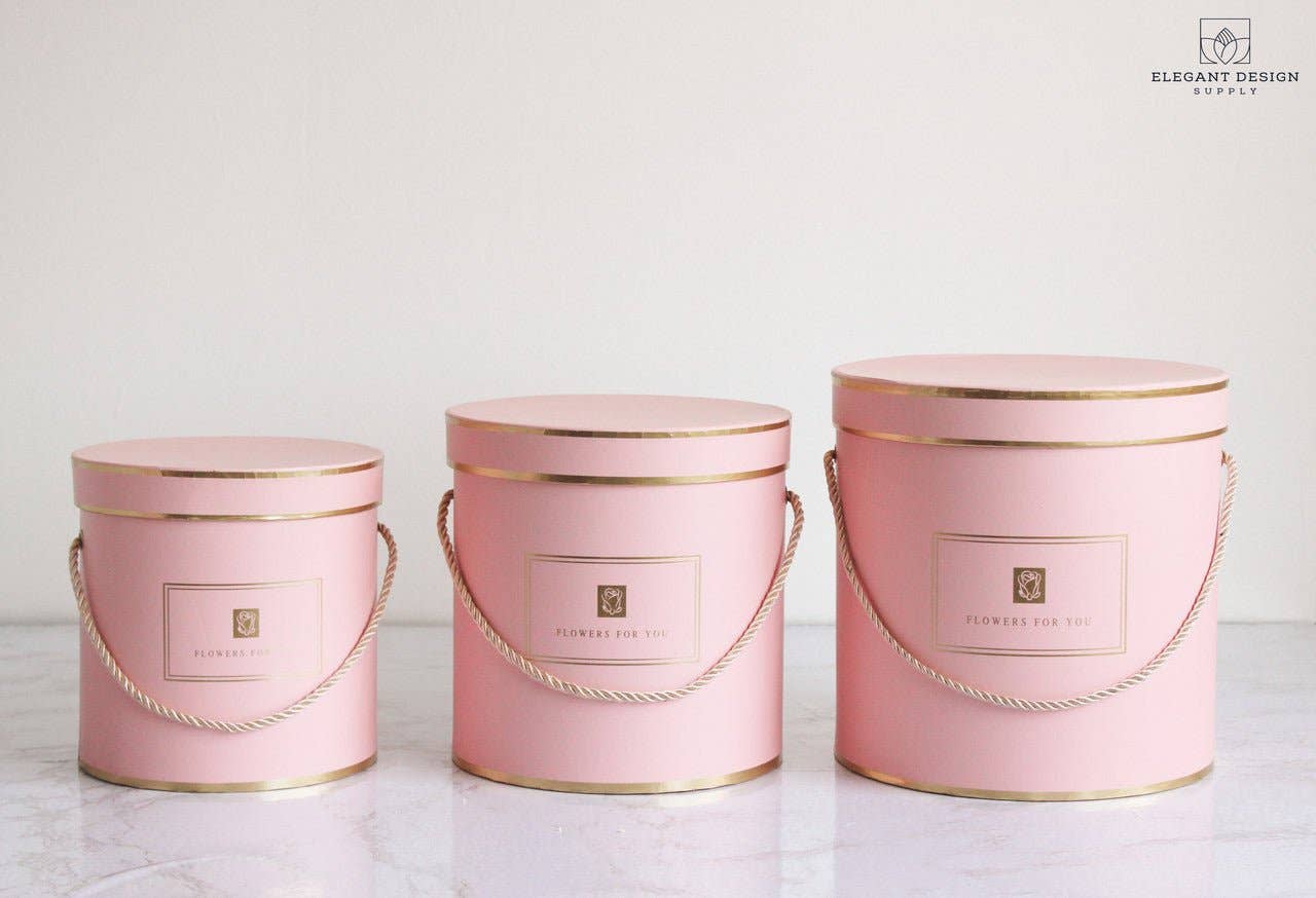 Elegant Design Supply – wholesale Presentbox – Rund blomsterbox i hattmodell «Flowers for You»13