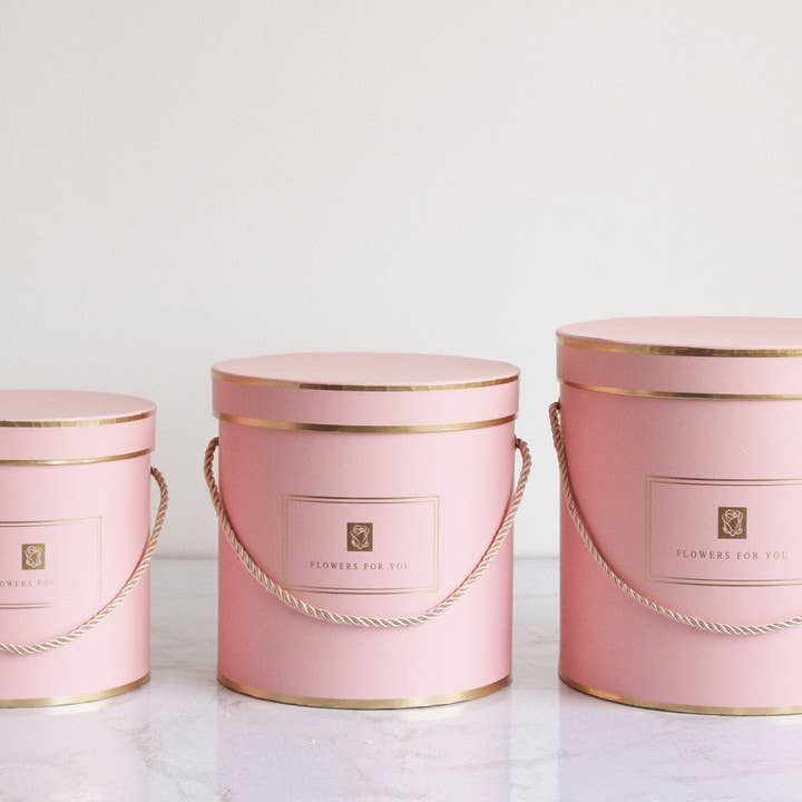 Elegant Design Supply – wholesale Presentbox – Rund blomsterbox i hattmodell «Flowers for You»13