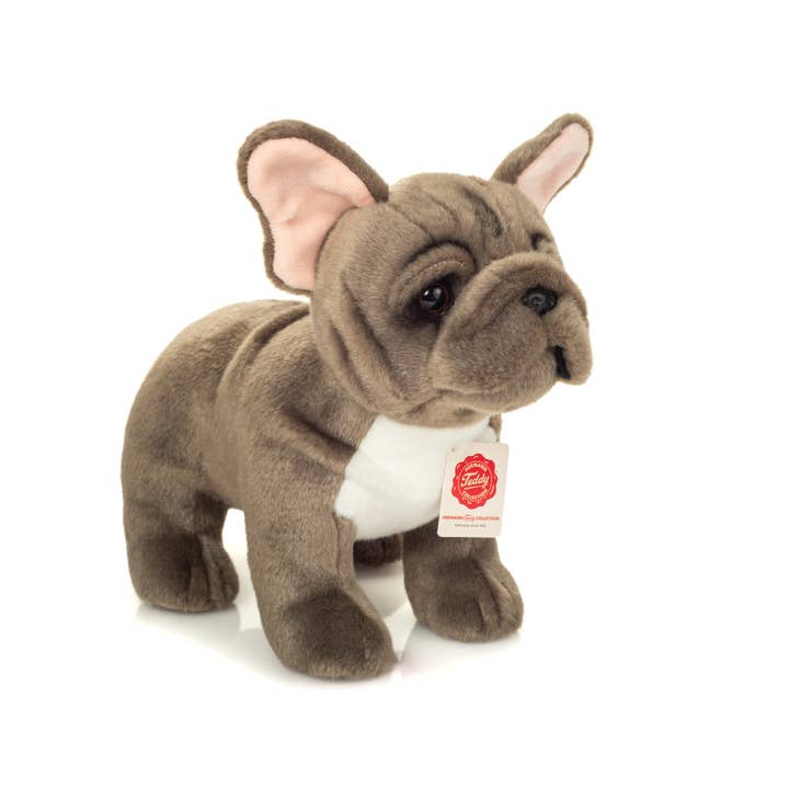 Bulldog francese grigio 30 cm - Peluche - Giocattolo di stoffa per la vendita all'ingrosso da parte di Teddy Hermann