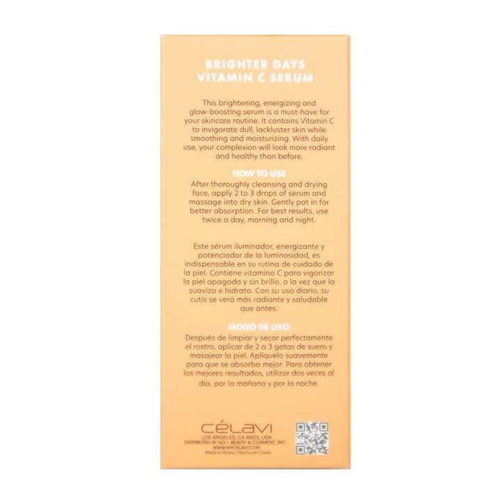 PINEAPPLE Beauty - Wholesale Facial Serum/Concentrate - Celavi 70066 Brighter Days Vitamin C Serum - 12 pcs