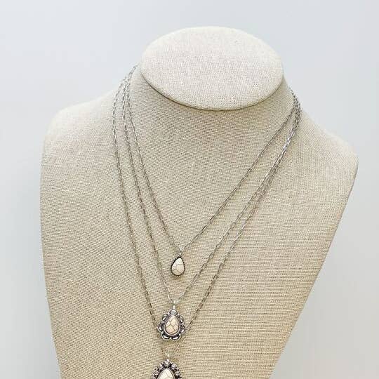 Prep Obsessed Wholesale - Wholesale Pendant/Charm Necklace - Western Teardrop Multilayer Pendant Necklaces