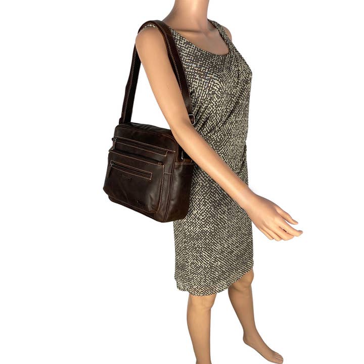 Arrigo – Großhandel Schultertasche – Unisex – Arrigo Unisex Schultertasche aus Büffelleder – 3 Farben7