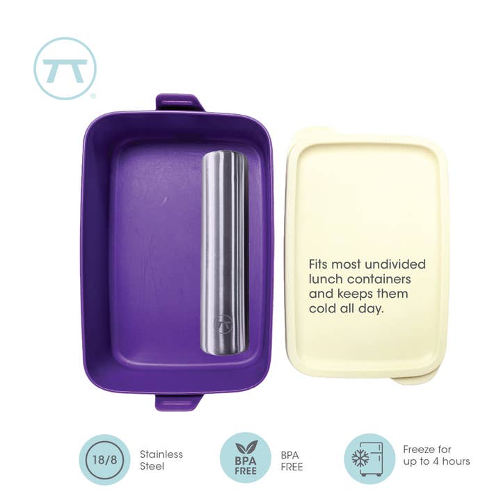 Fox Run Brands - Vente Pains de glace - Packs de glace cylindriques en acier inoxydable Outset, ensemble de 2, 6,3"x1,6"7