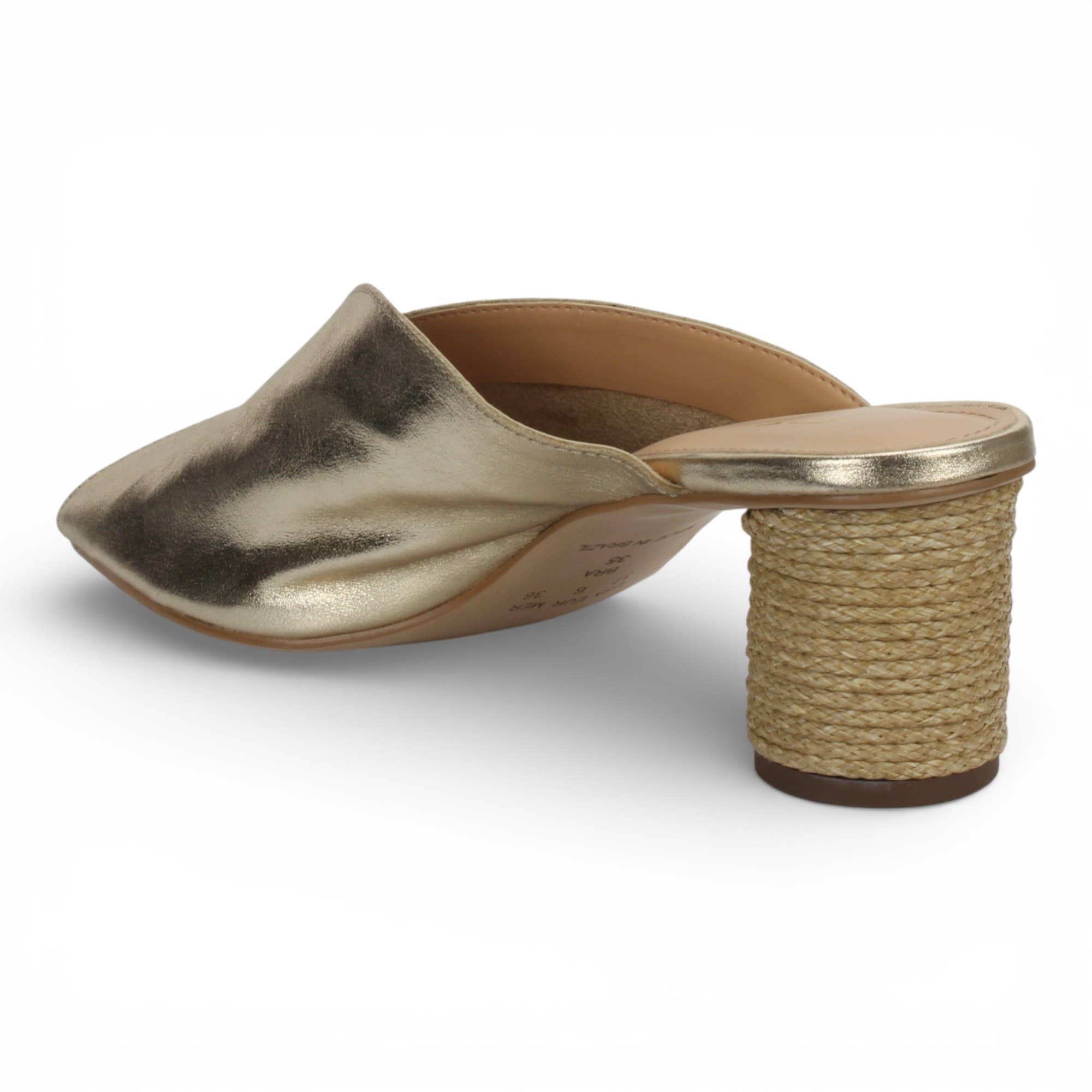 Sophie Mule Slide Sandal Leather Gold 59012 for wholesale on Faire2