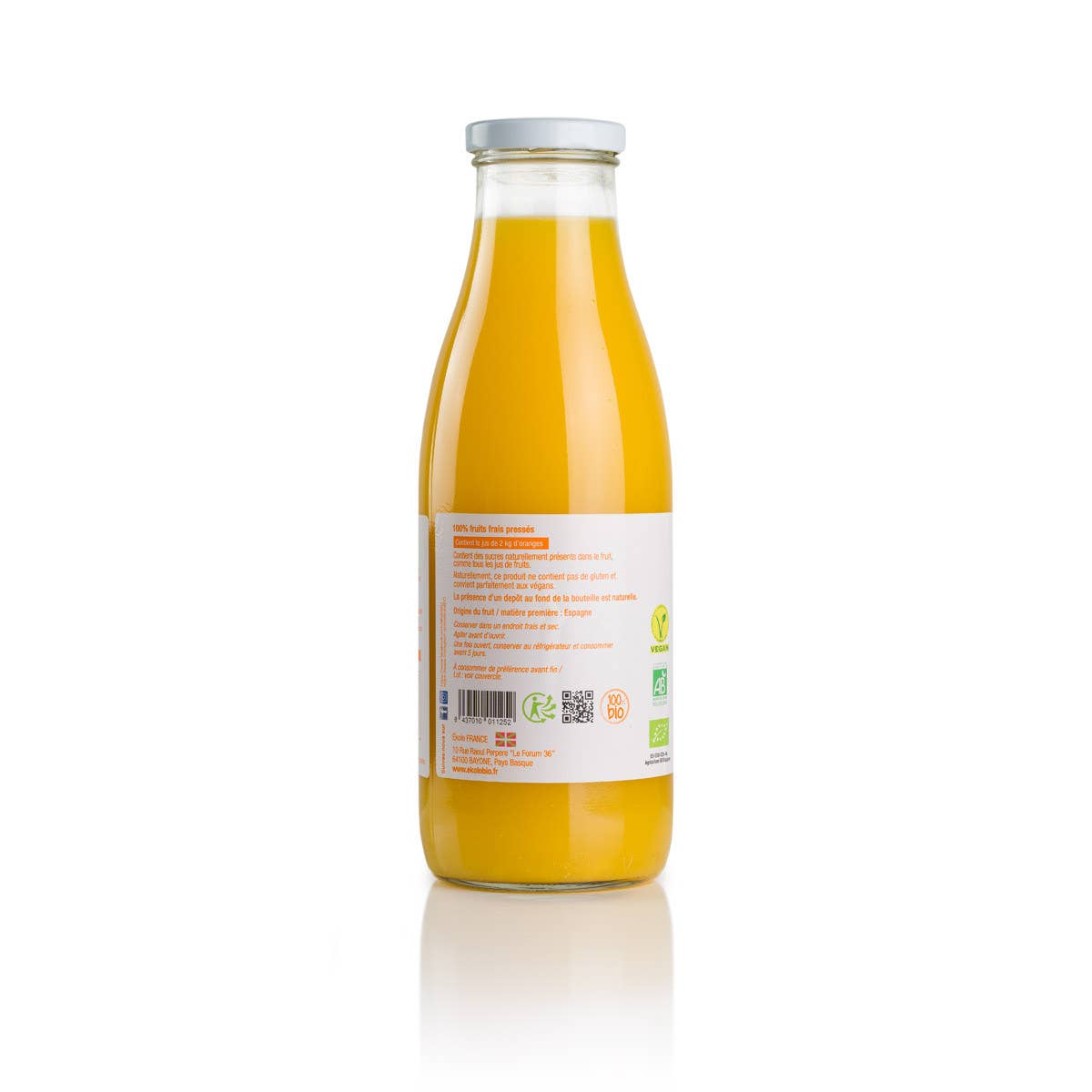 ekolo – Engroshandel Frugtjuice – Økologisk appelsinjuice, 100 % friskpresset, 6 stk. x 750 ml2