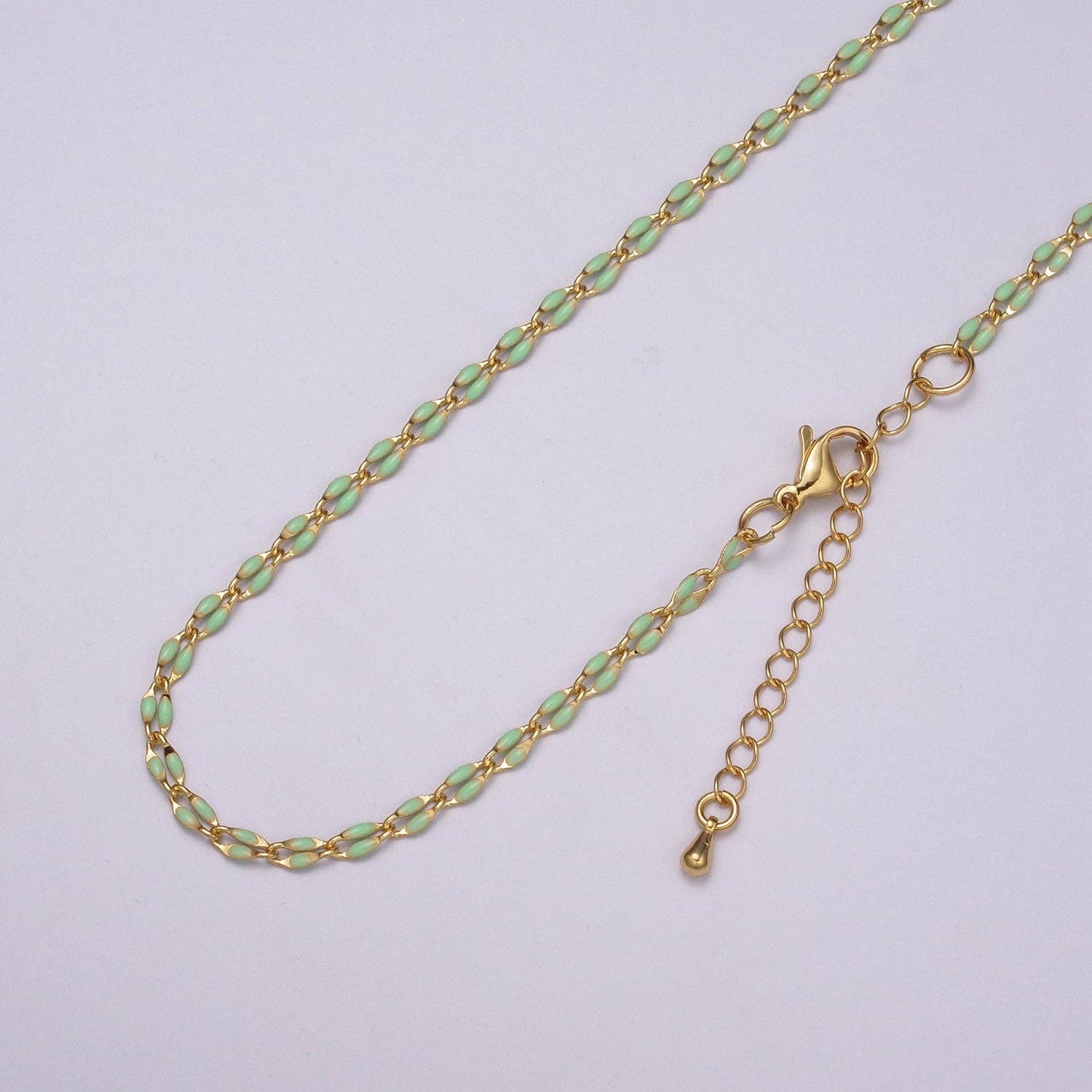 Aim Eternal - Wholesale Link & Chain Necklace - Enamel Gold Filled Colored Chain 2.9mm width Colorful Chain,8