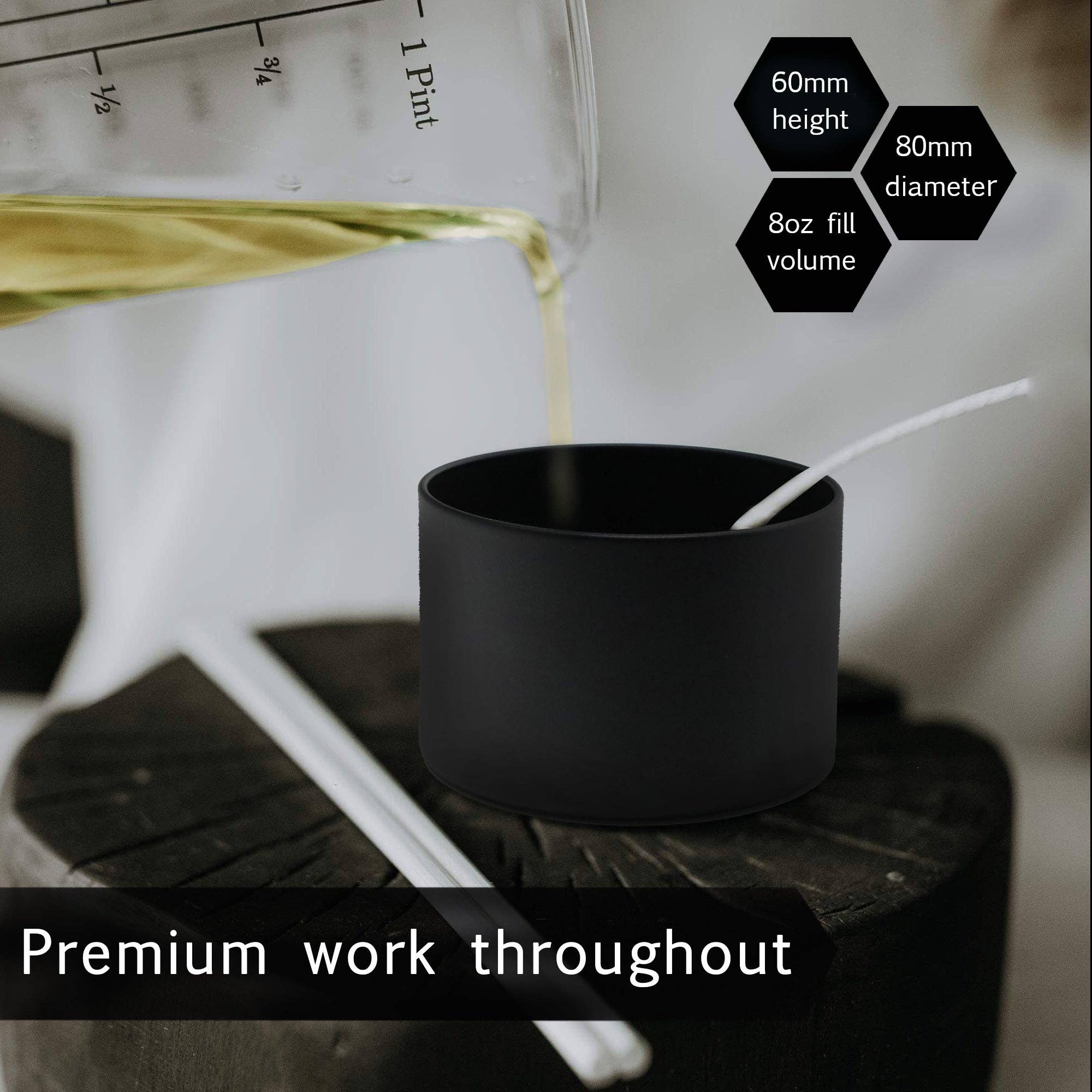 True Candle - Vente Bougeoirs - Lot de 24 boîtes à bougies True Candle de 8 oz, noir mat2