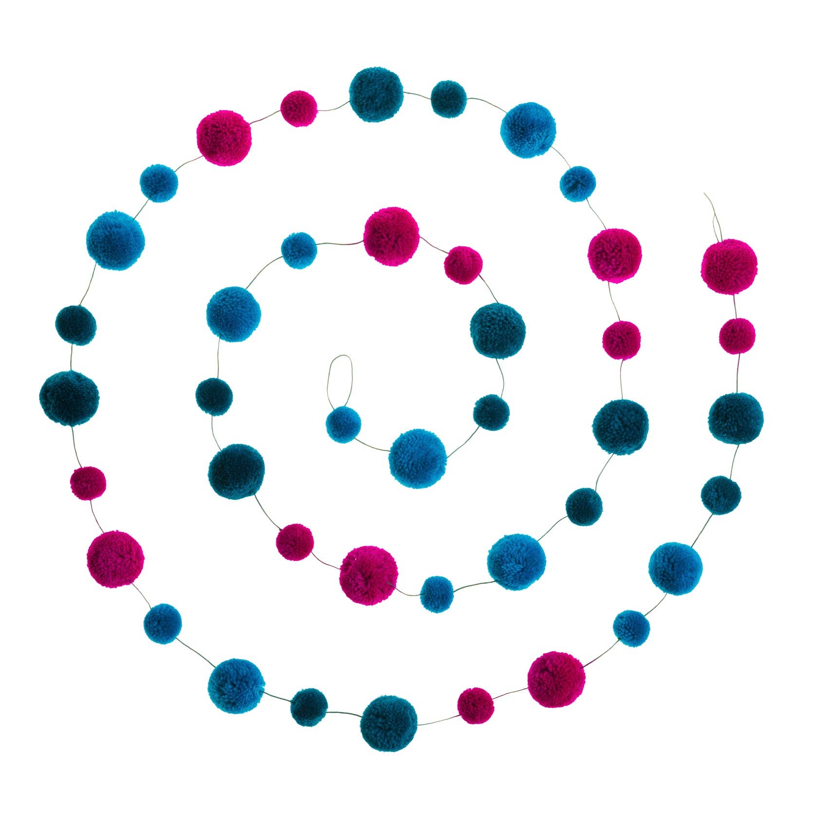 PomPom Galore - Wholesale Kerstdecoratie - Kerstmis Juweeltint Koninklijke Pom Pom Kerstkrans2