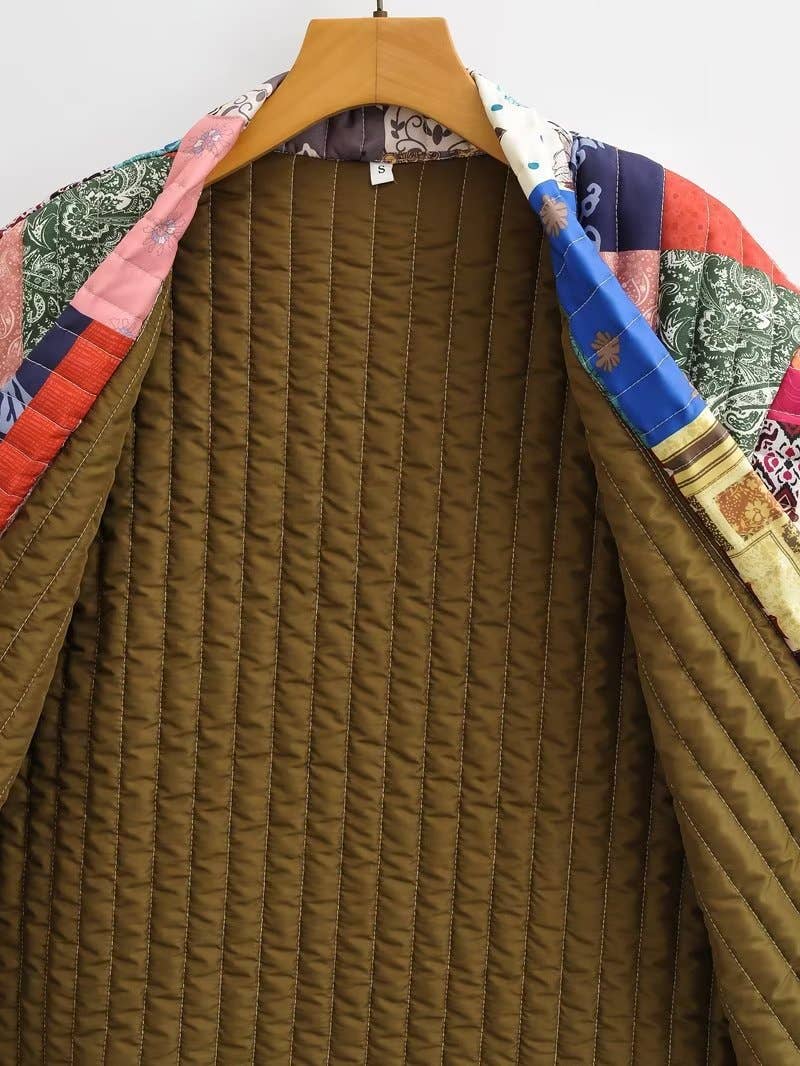 Sleeveless Floral Patchwork Quilted Vest for wholesale on Faire13