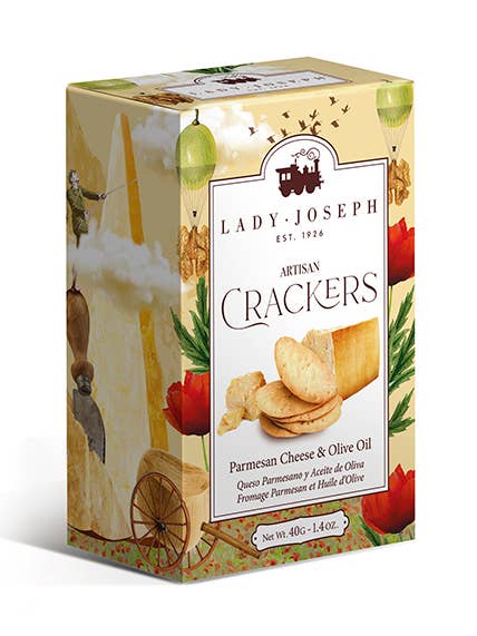 Parmesan crackers. 40g. for wholesale by Lady Joseph