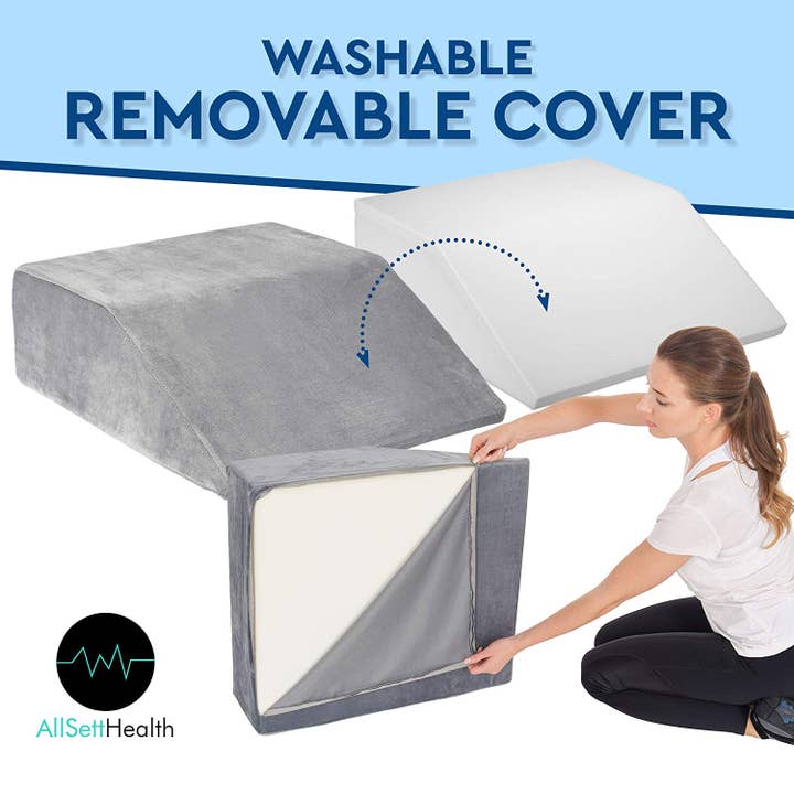 AllSett Health - Wholesale Bedding Pillow - Leg Elevation Wedge Pillow, High-Density Memory Foam