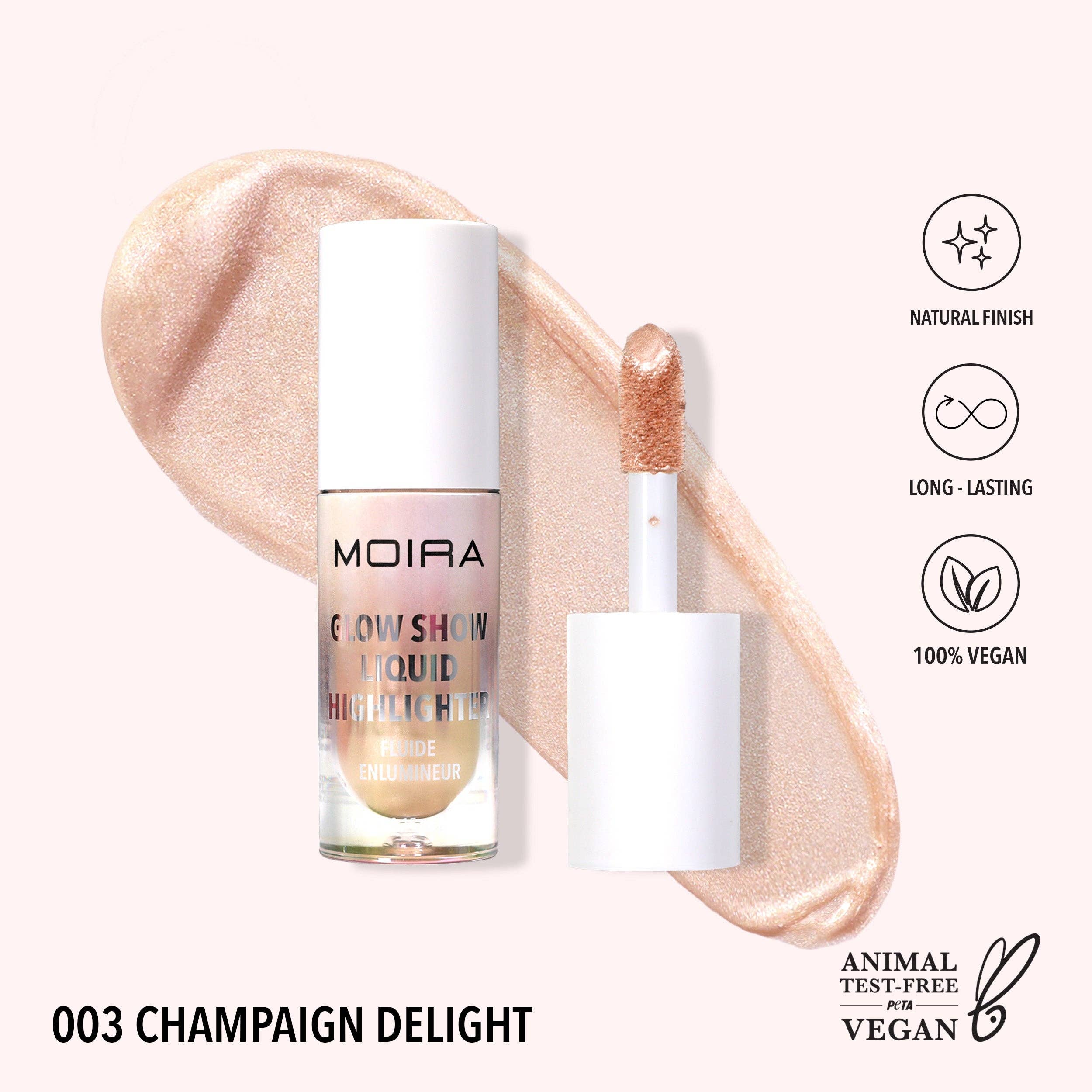 Moira Cosmetics - Wholesale Makeup Highlighter - Glow Show Liquid Highlighter (003, Champaign Delight)