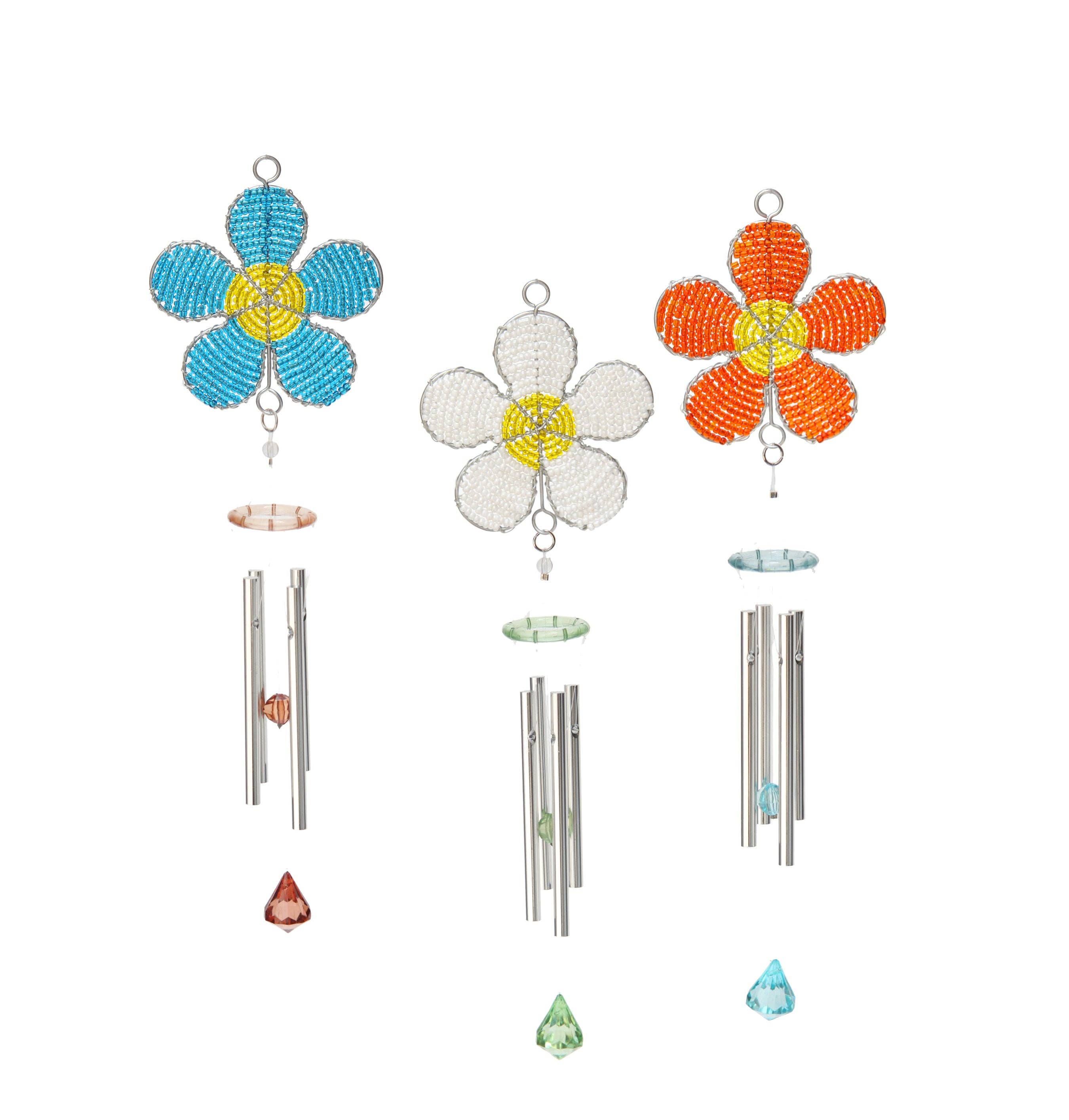 Beadworx By Extol Accessories Ltd. – wholesale Wind chime – Wind Chime Daisy. Asst Set of 3