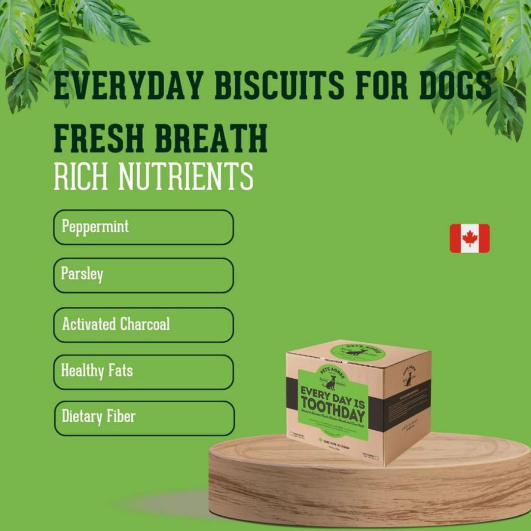 The Granville Island Pet Treatery (USA) - Wholesale Pet Treats - Dog - Mint & Parsley Regular Dog Biscuit Treats: Fresh Breath  2lb2