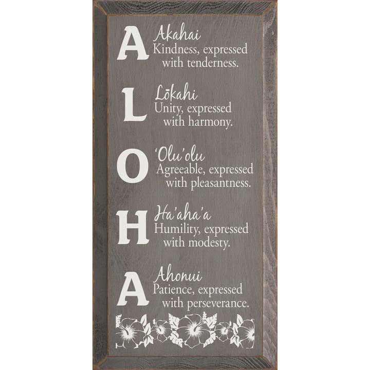 Aloha Bedeutung Holz Zeichen für den Großhandel von SAWDUST CITY