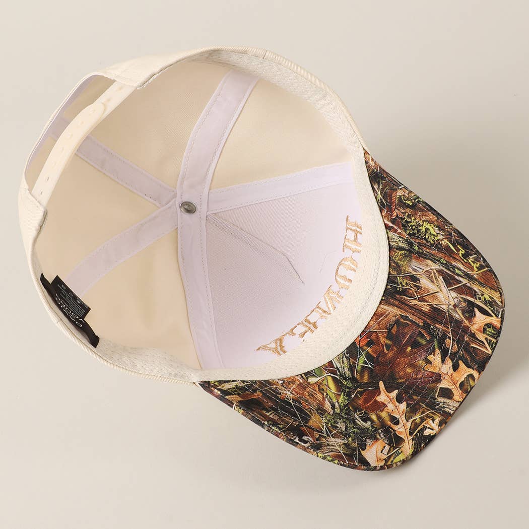 Fashion City - Wholesale Trucker Hat - Unisex - HONEY Lettering Embroidery Camo Two-Tone Cap13