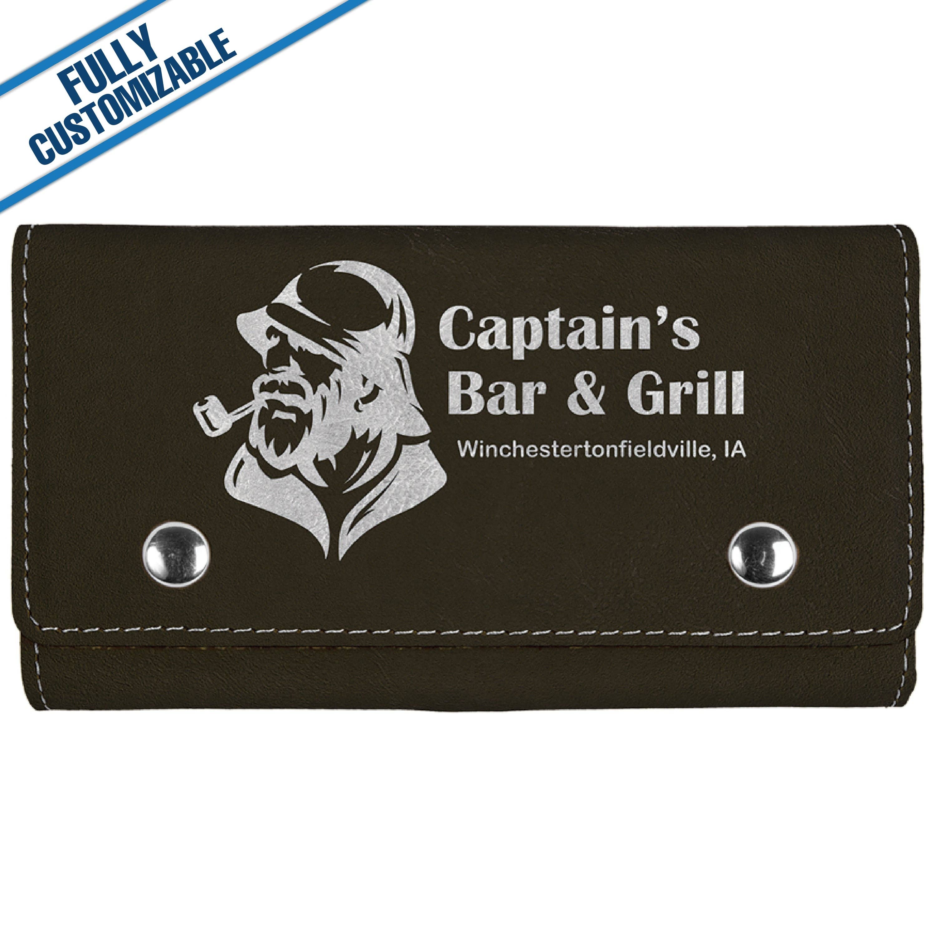 GiftWorksPlus - Vente Jeux de cartes - Ensemble de cartes et de dés en similicuir gravé - Entièrement personnalisable6