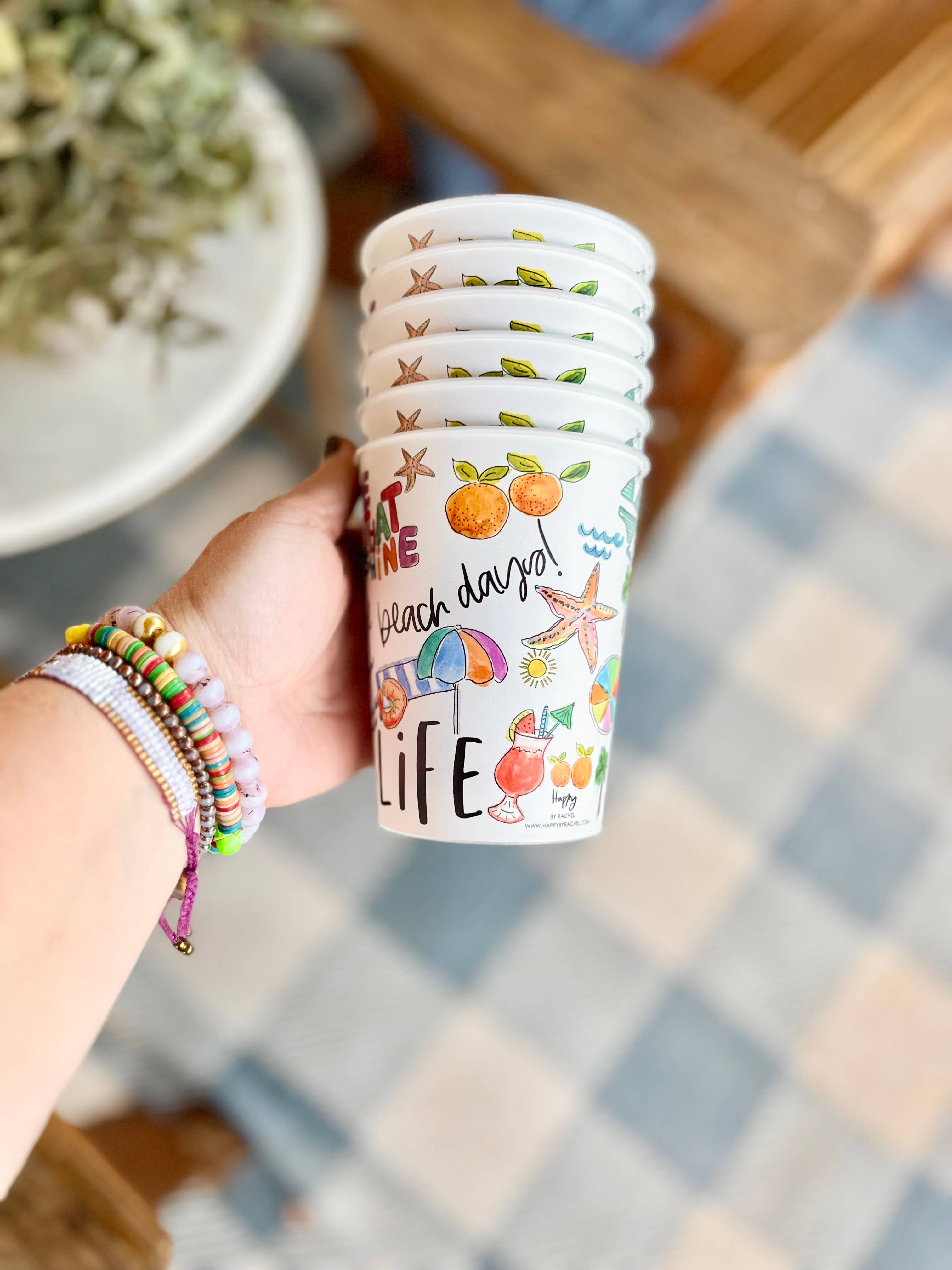 Happy By Rachel, LLC - Wholesale Disposable Cup - Beach Life Reusable Cups, drinkware2