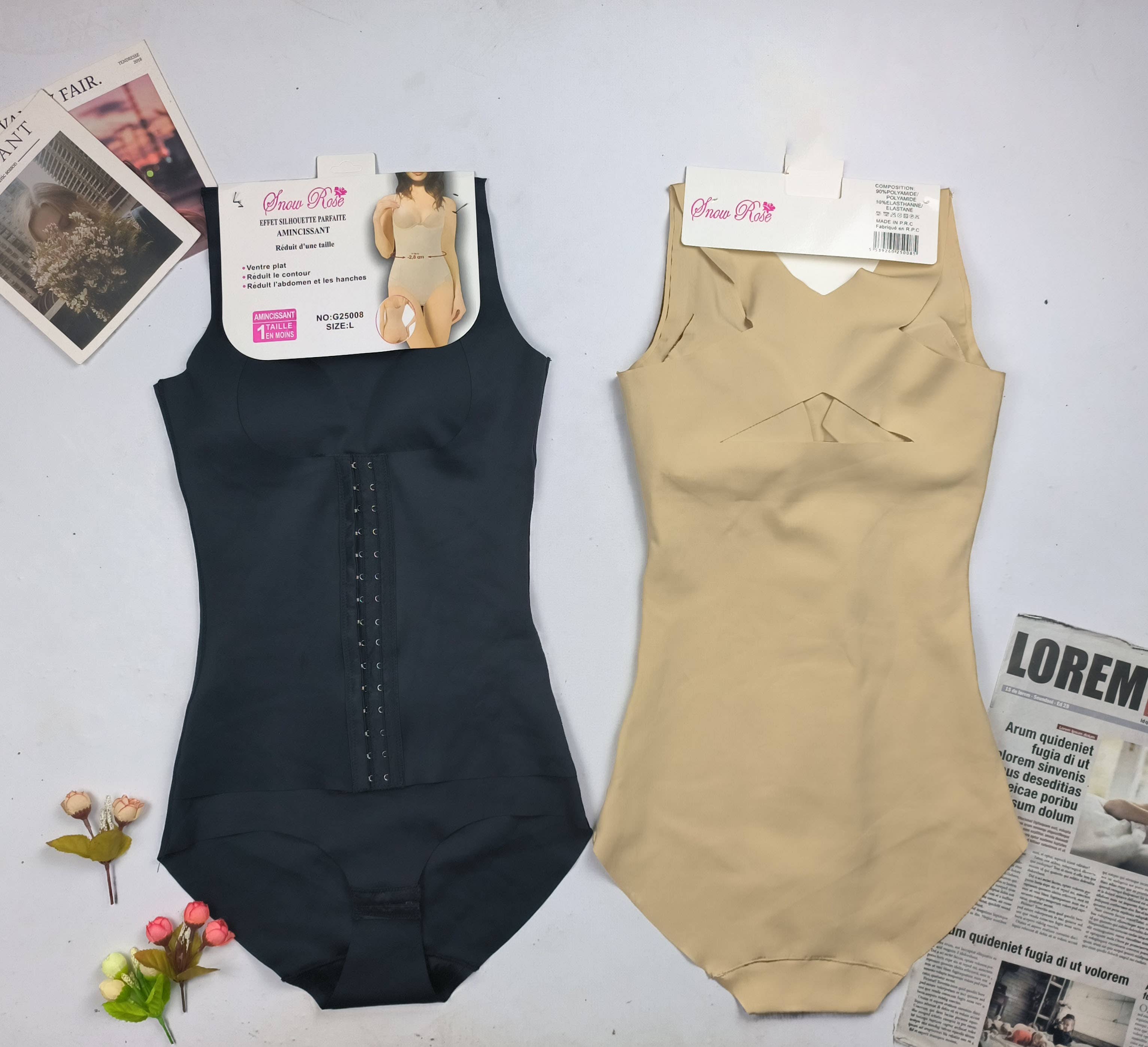 Belle Com'Elle - Vendita all'ingrosso Body intimo - Donna - Body snellente super modellante con clips | Belle Com'Elle0