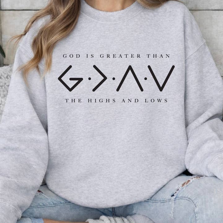 Deus É Maior Que Crewneck por atacado de Buckeye Craft Co.