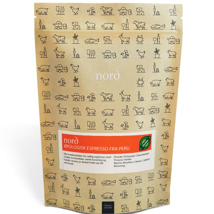 Norð Roastery – wholesale Coffee beans – Norð Whole Coffee Beans Organic Peru 250g or 1kg0