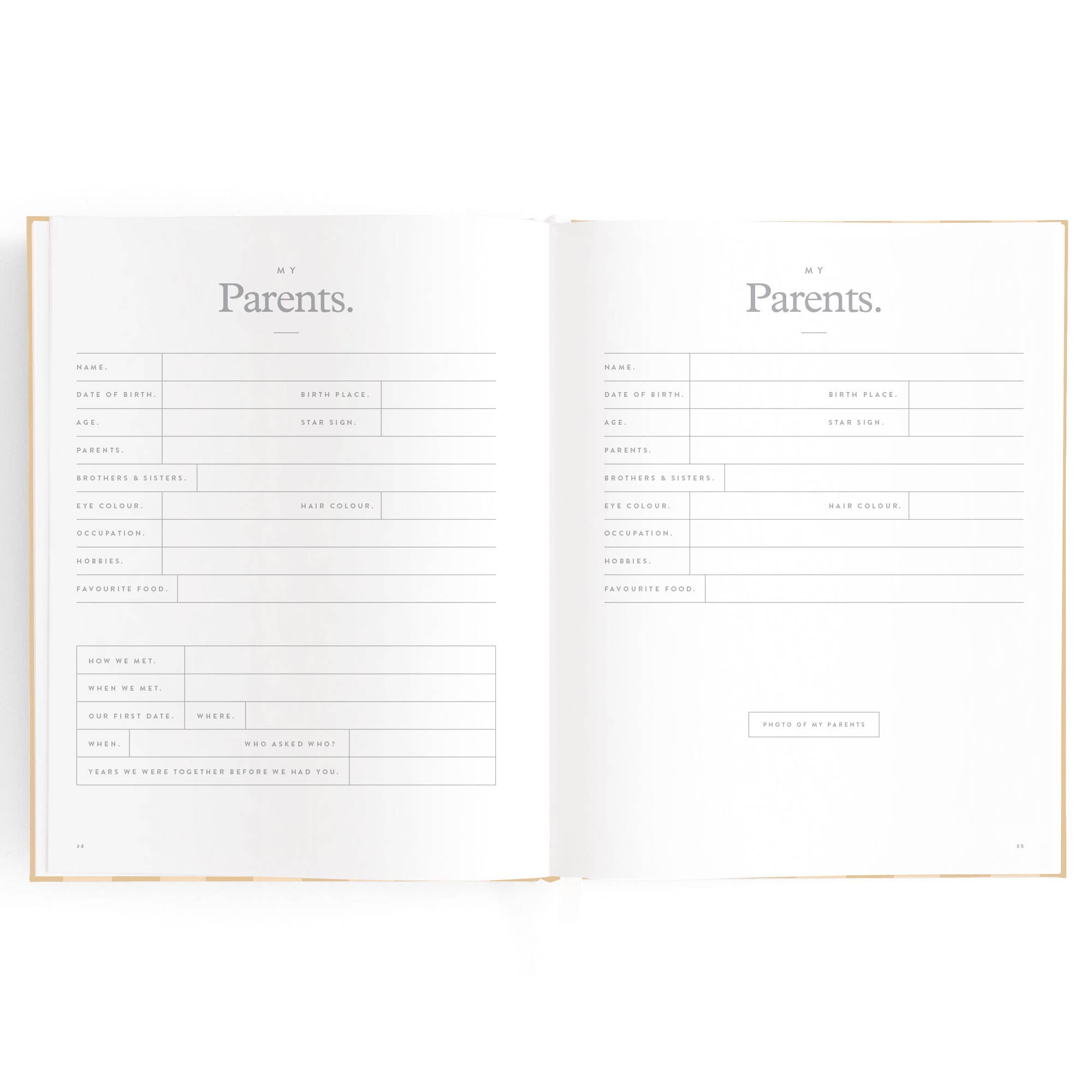 Fox & Fallow - Wholesale Memory book – Child & baby - Baby Book Coffee Stripe16