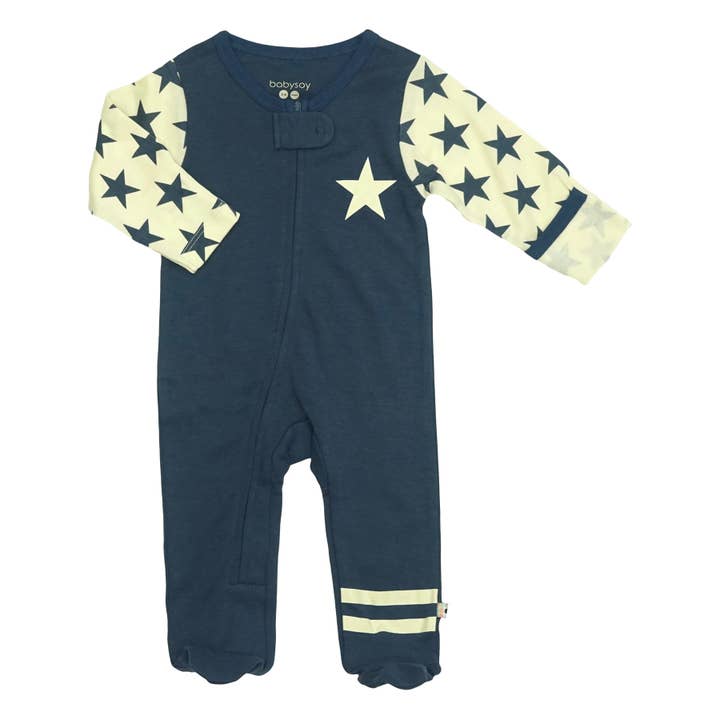 Footie à fermeture éclair Babysoy All Star pour la vente par babysoy Inc