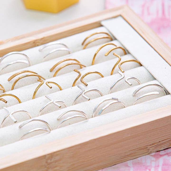 Forai - Wholesale Band/Stacked Ring - Hand-Hammered Wrap Ring in Brass2