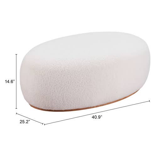 Zuo Modern - Wholesale Ottoman - Amber Ottoman Cream2