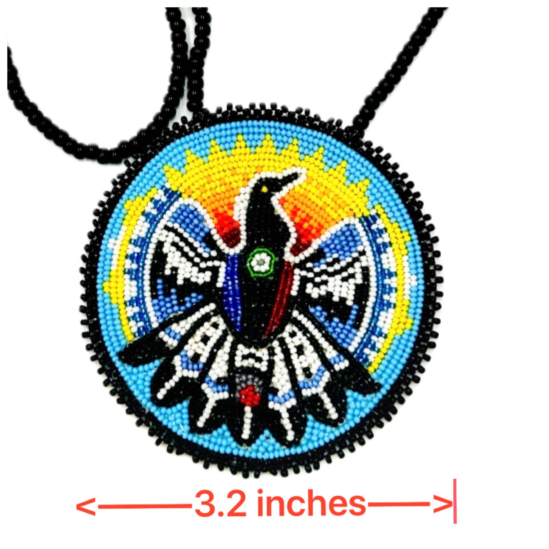 BEADS CORNER – Großhandel Schmucksets – Handgefertigtes Perlenohrset mit schwarzen cyanblauen Adlern2