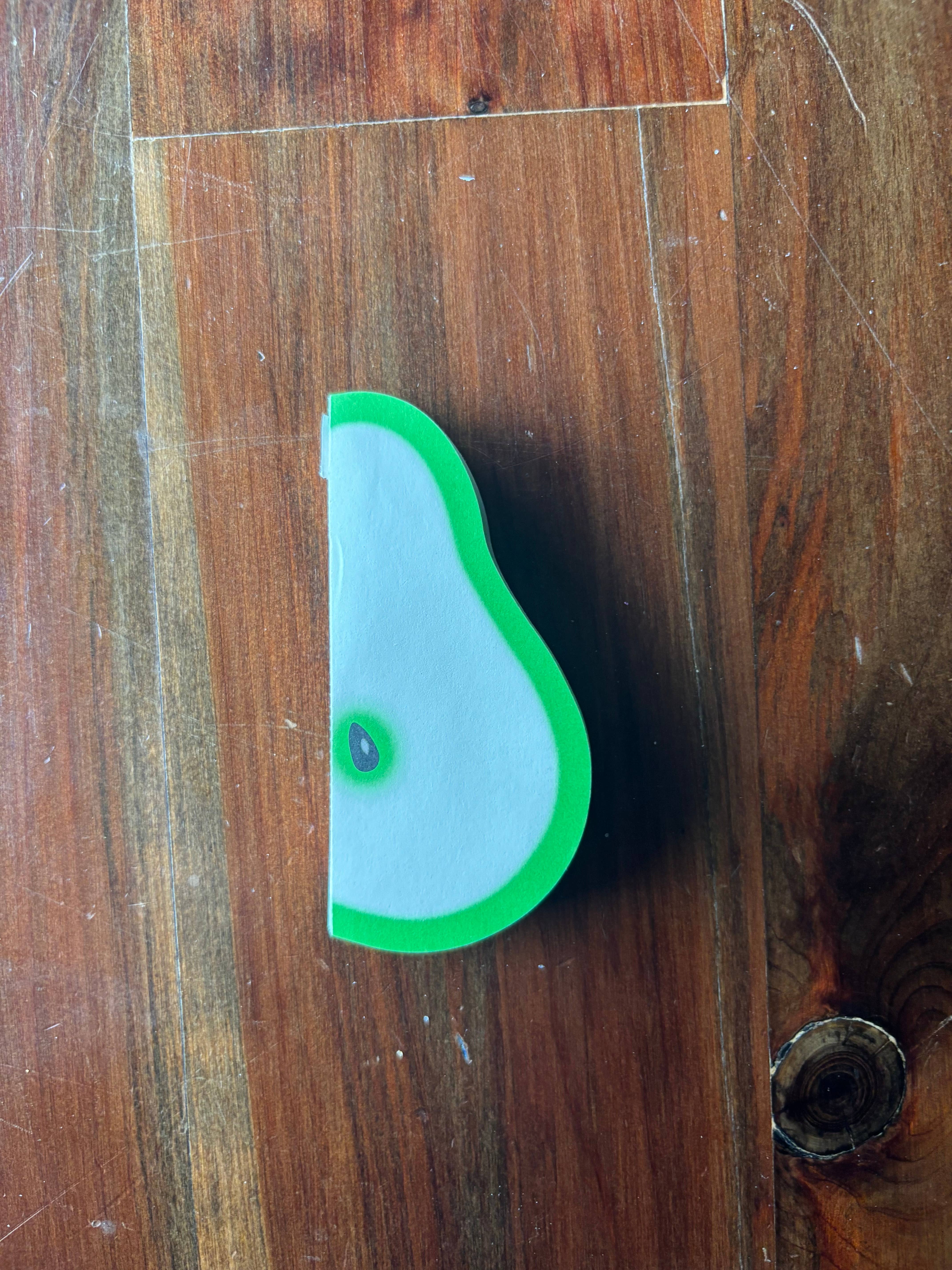 SomeFinn - Wholesale Notepad - Green Pear - Shaped 3.5" Notepads1