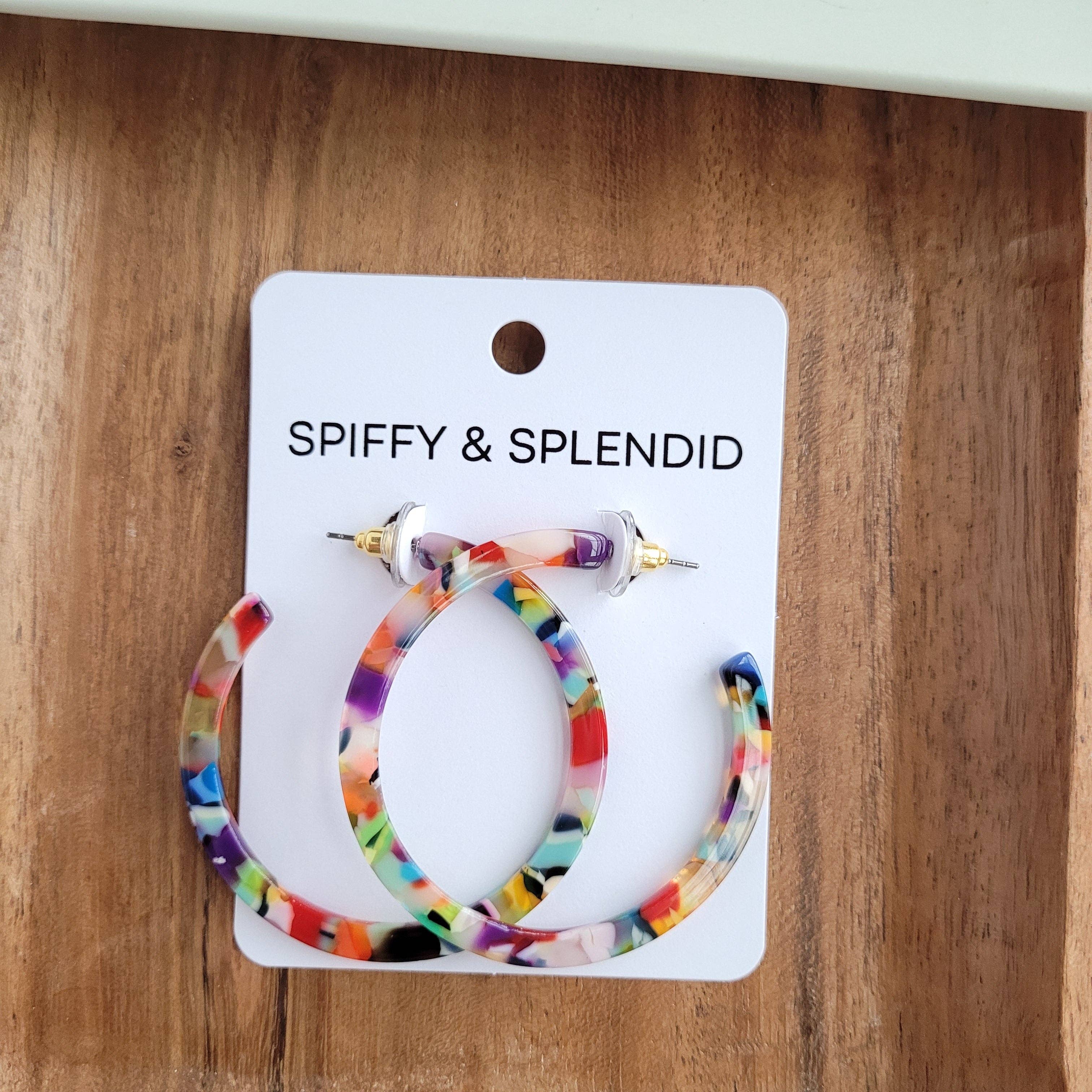 Spiffy & Splendid - Vendita all'ingrosso Orecchini a cerchio - Cameron Fiesta - Orecchini a cerchio grandi colorati, gioielli Spiffy & Splendid10